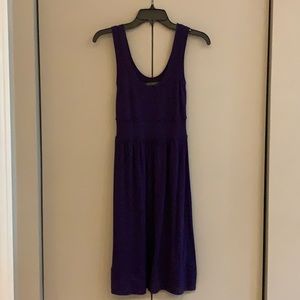 Velvet purple jersey tank dress
